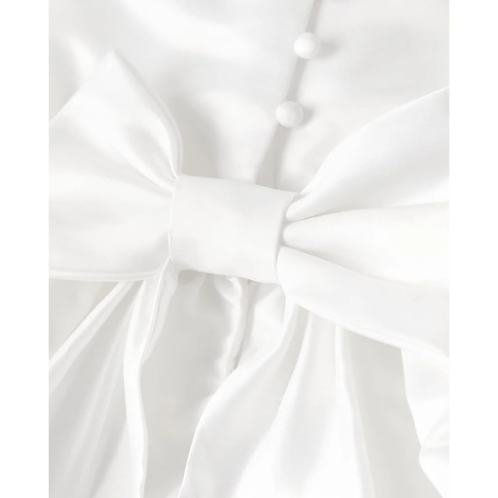 Gymboree Girls Special Occasion Elegant Formal White Satin Ruffle Dress Size 14